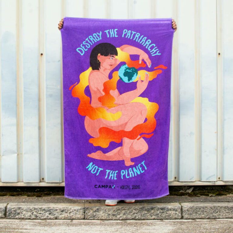 Campax Badetuch "Destroy the patriachy not the planet"